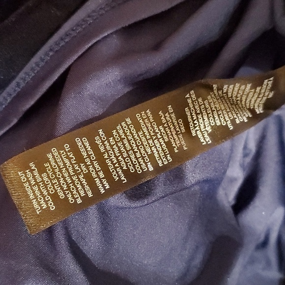 White House Black Market Velvet Sapphire Blue Off Shoulder Blouse Women M - Picture 7 of 7